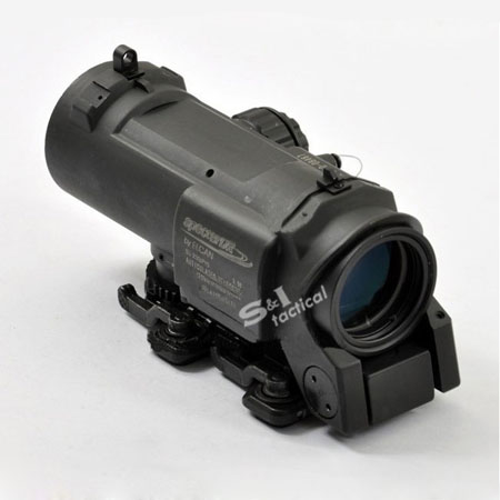 Spector DR 1X 4X Illuminated Mil-Dot Scope Black