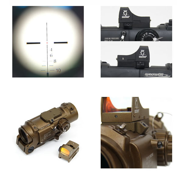 Elcan Specter DR 4x Red Illuminated Scope Reflex red dot sight