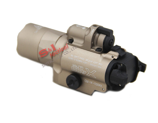 SF X400 Ultra LED Pistol/Rifle WeaponLight (500 Lums, Red laser)