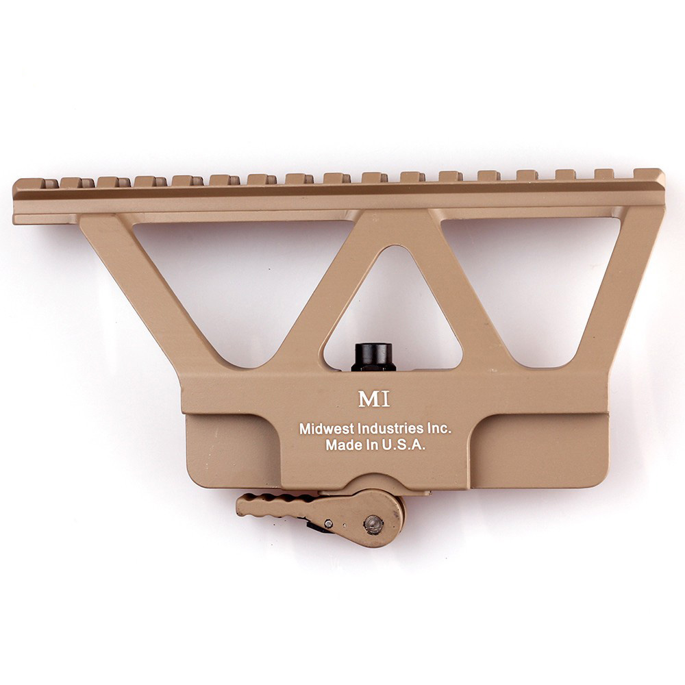 Quick Detach AK47 AK74 Gun Rail Picatinny Side Rail Mounting TAN