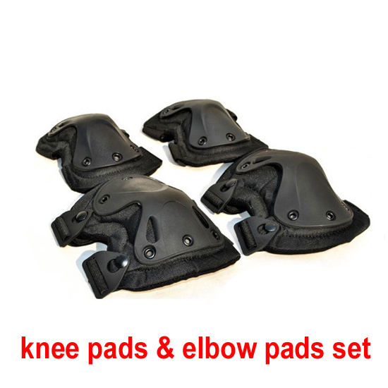 2013 new Tactical protection knee pads&elbow pads set BLK