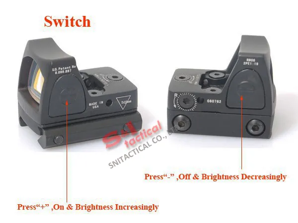 RMR Red Dot Sight Reflex with Switch & Picatinny
