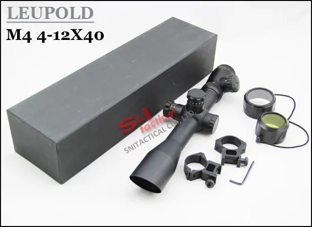 Leupold M4 4-12x40E Red&Green&Blue Tactical Scopes for airsgun