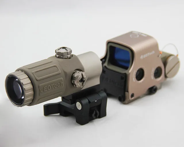 Holographic Hybrid 558 Sight II 65 MOA Circle with G33 3X Tan