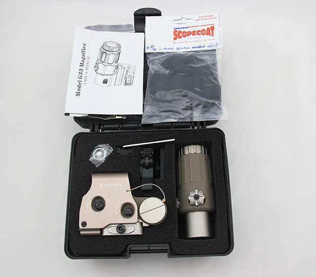 Holographic Hybrid 558 Sight II 65 MOA Circle with G33 3X Tan