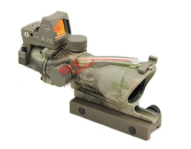 ACOG 4X32 Real Fiber Source Red Illuminated W RMR sight