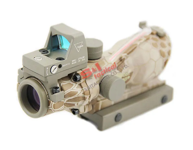 ACOG 4X32 Real Fiber Source Red Illuminated W RMR sight