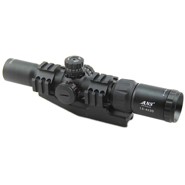 ANS 1.5-4X30 RGB Tri-illuminated Mil Dot Reticle CQB Riflescope