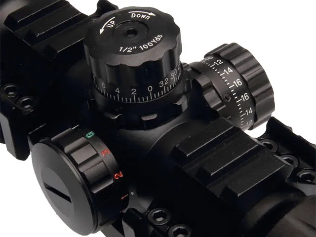 ANS 1.5-4X30 RGB Tri-illuminated Mil Dot Reticle CQB Riflescope