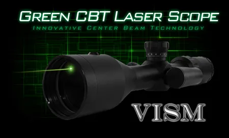VISM 3-9X42 Red Center Beam Rifle Scope with Green laser Mil-Dot