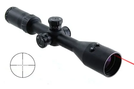 Vism 3-9x42 Full-Size Scope with Integrated Red Laser and Mil-Do