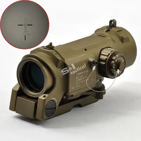 Spector DR 4x Illuminated Mil-Dot Scope Tan