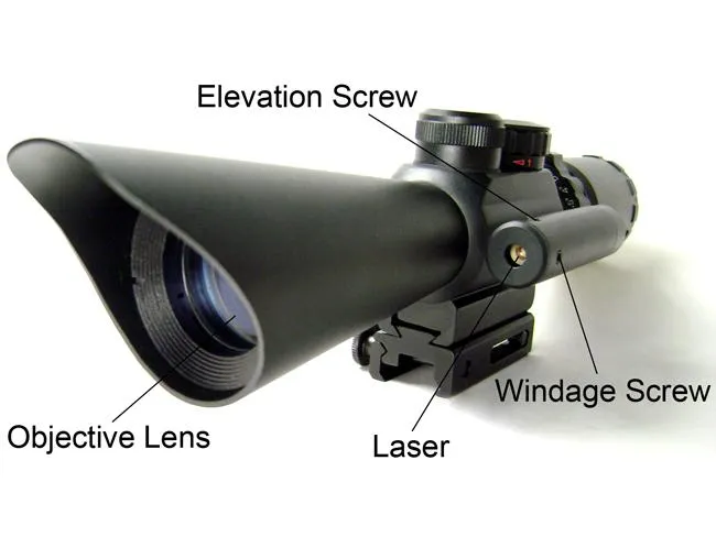 Red Green dot laser Crosshair Scope sight 3.5X-10X40mm Picatinny