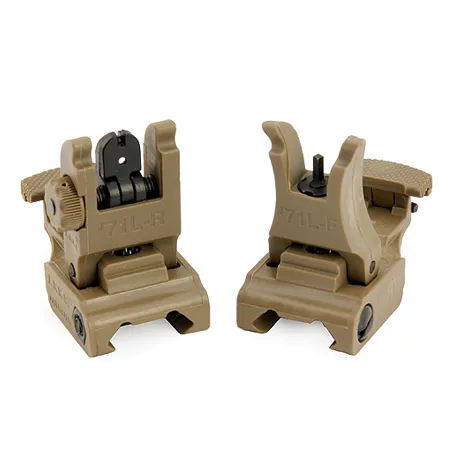 Tactical A.R.M.S. #71L-F/R Set Front & Rear Sight Set Black/Tan