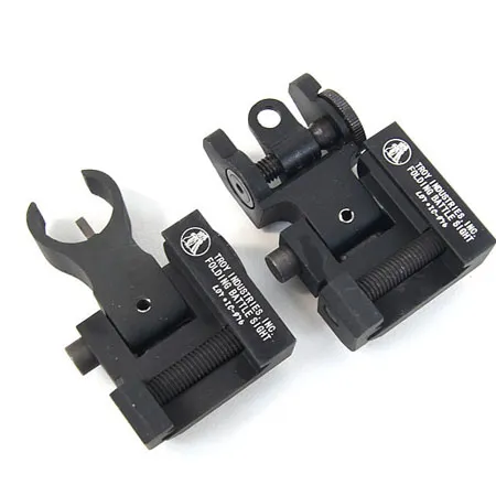 Troy Front and Rear Folding Battle sight HK Style Black
