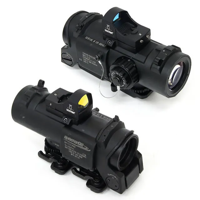 Elcan Specter DR 1X 4X Red Illuminated Scope w/ red dot sight