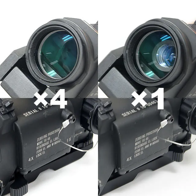 Elcan Specter DR 1X 4X Red Illuminated Scope w/ red dot sight