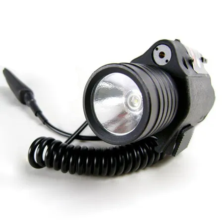 QD M6 LED Tactical Flashlight Red Laser Combo Sight-Black