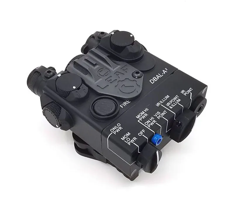 DBAL-A2 AN / PEQ-15A Type IR (Infrared) +Red Laser Lenses Black