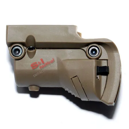 Red laser device for GLOCK and BARAK pistols with lateral groove