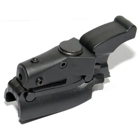 Red laser device for M92 pistol with lateral grooves