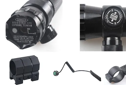 tactical outside adjusted hunting rifle green laser sight