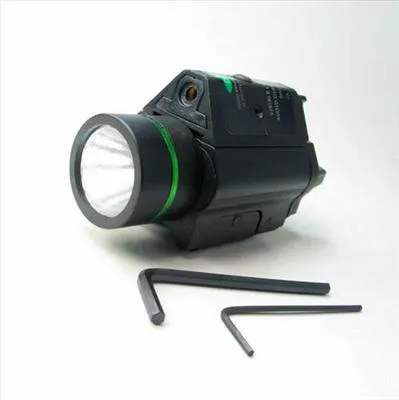 Tactical M6 BK CREE LED Flashlight & Green Laser Sight Combo