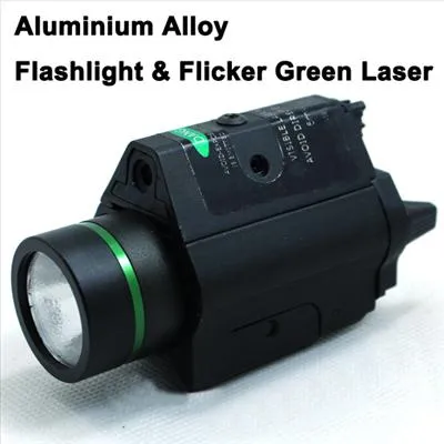 Tactical M6 BK CREE LED Flashlight & Green Laser Sight Combo