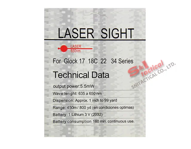 Tactical Pistol Red Laser For Glock 17 18C 22 34 Series