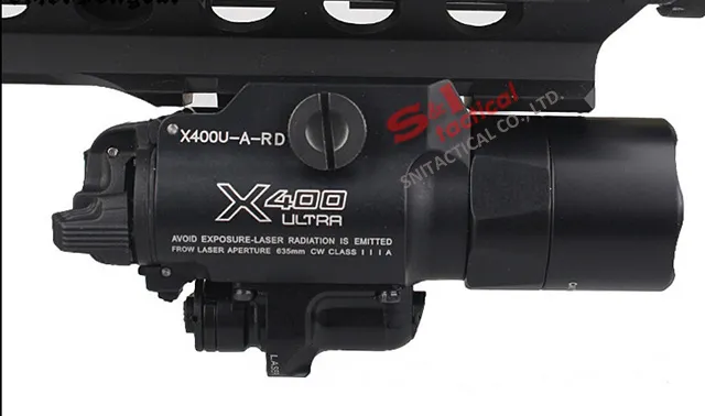 SF X400 Ultra LED Pistol/Rifle WeaponLight (500 Lums, Red laser)