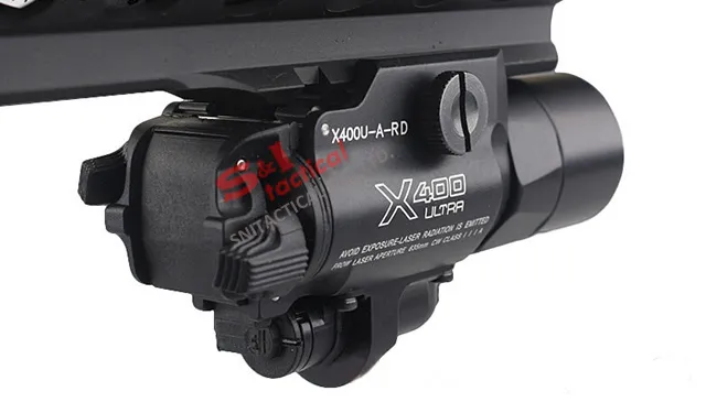 SF X400 Ultra LED Pistol/Rifle WeaponLight (500 Lums, Red laser)