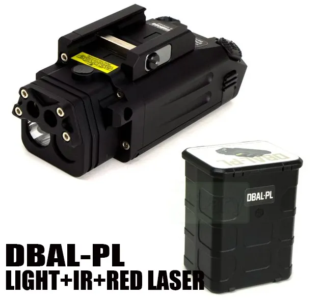 DBAL-PL type weapon light white light+IR+Red laser sight BK
