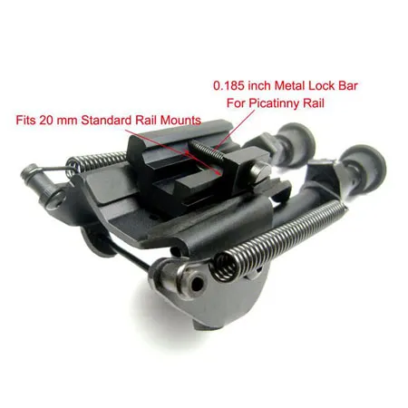 Tactical Bipod 6"-9" rifle T-POD Bipod Foregrip 5 level legs