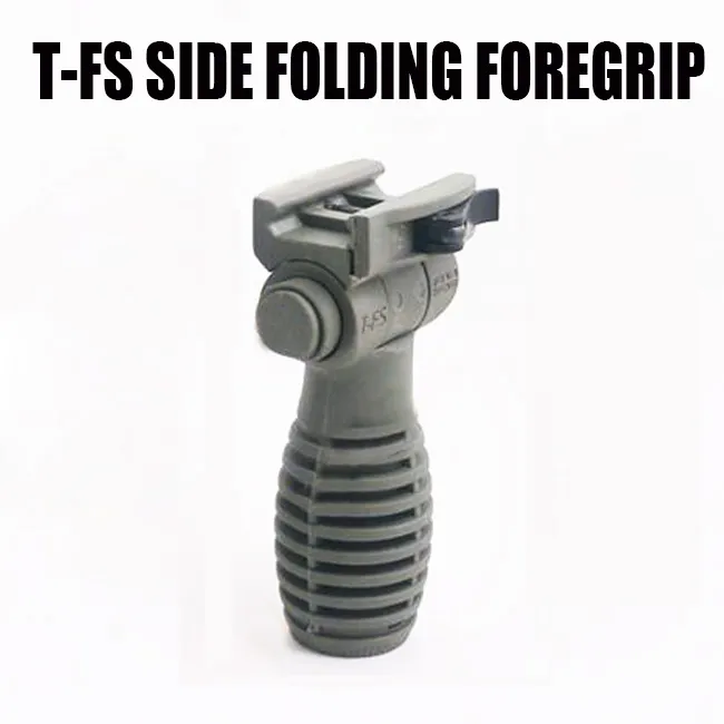 FAB Defense T-FS Side Folding Foregrip For AR15/M16/M4 green