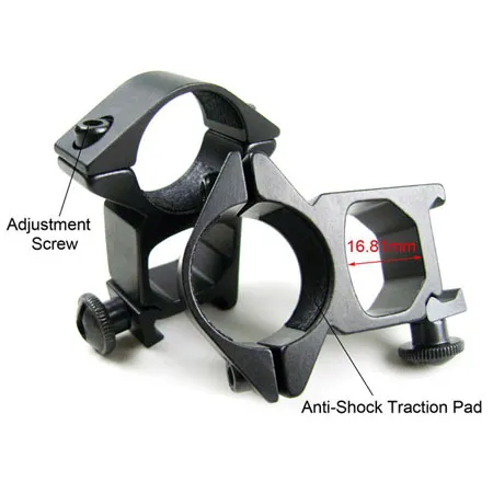 2 pcs 25mm 1 Inch 1" Ring tactical Weaver Scope torch Rail Mount