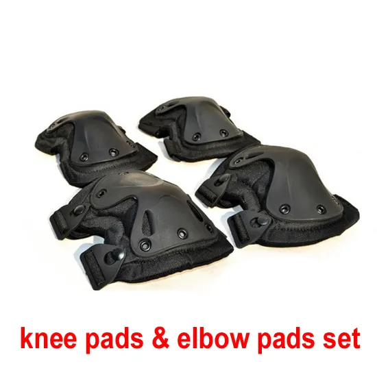 2013 new Tactical protection knee pads&elbow pads set BLK