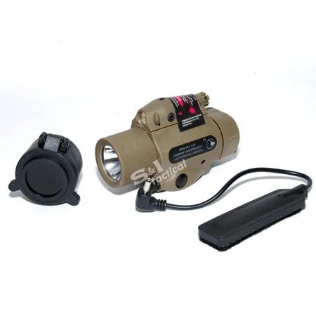 M6X Red Laser & Illuminator Flashlight IN TAN w Led&Xenon Bulbs